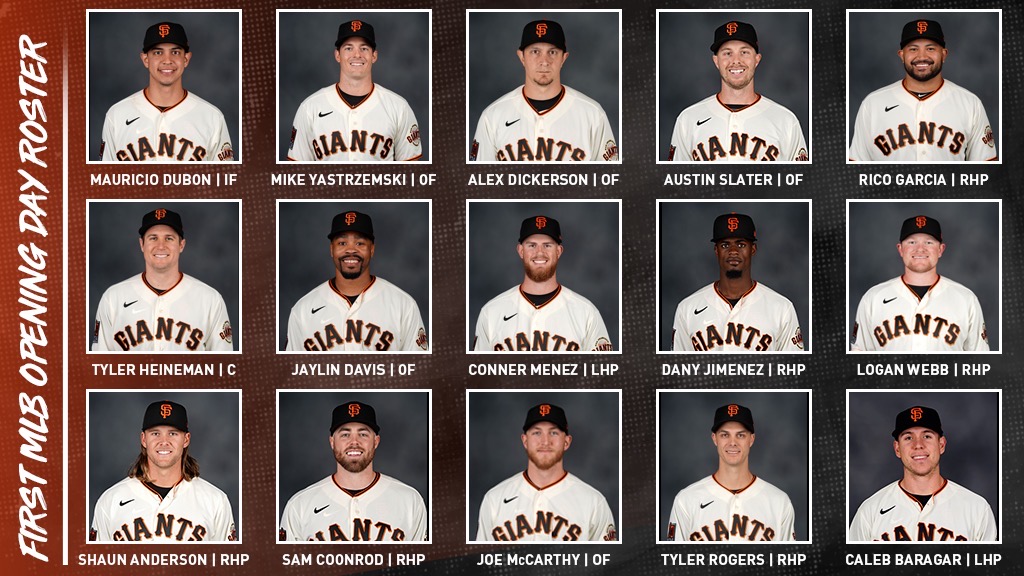 Sfgiants On Twitter First Ever Openingday Roster Sfgiants