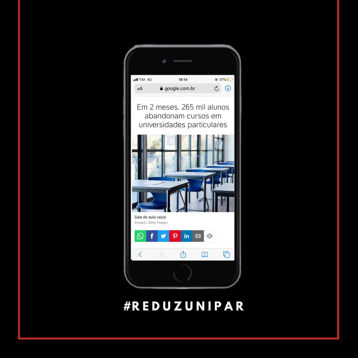 ReduzUnipar's tweet photo. O futuro do ensino no Brasil sangra a cada dia em que alunos desistem e as universidades insistem em cobrar valores absurdos por aulas em ead. Todo mundo deve ter o direito de estudar, bem como lutar pelos seus direitos! #ReduzUnipar #ReduzPR https://t.co/PWVqZqpYEz