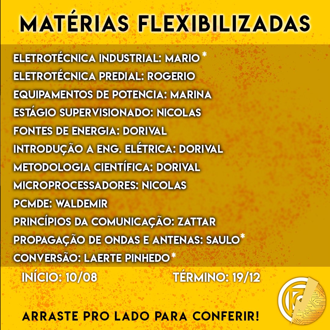 caeneufmt's tweet photo. Para facilitar o diálogo durante a live de amanhã, aqui estão as matérias que serão flexibilizadas.
Lembrando que amanhã temos a live às 18h do presidente do C.A Iago Venâncio juntamente com a coordenadora Camila Fantin.
Postagem Original: https://t.co/ENMjNkPTWm https://t.co/FAlBoliSRc