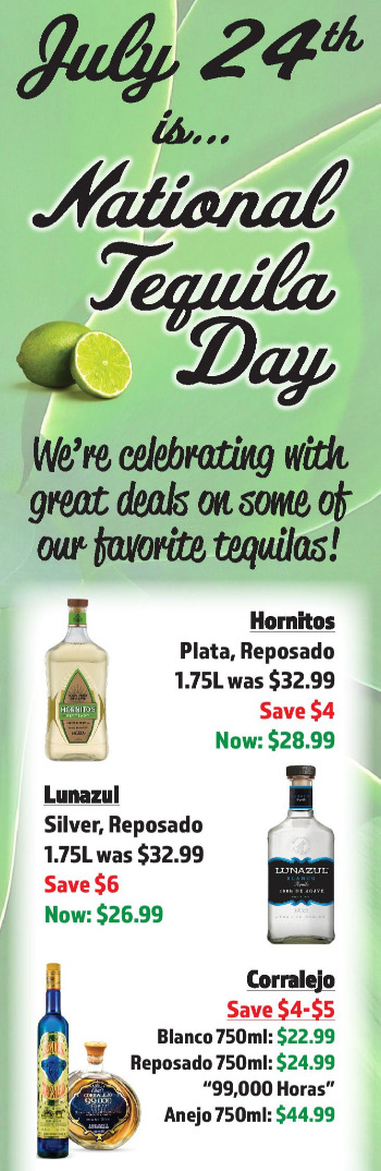Don't forget your fiesta this Friday for National Tequila Day.
Wyatt's has you covered! #NationalTequilaDay #tequila
