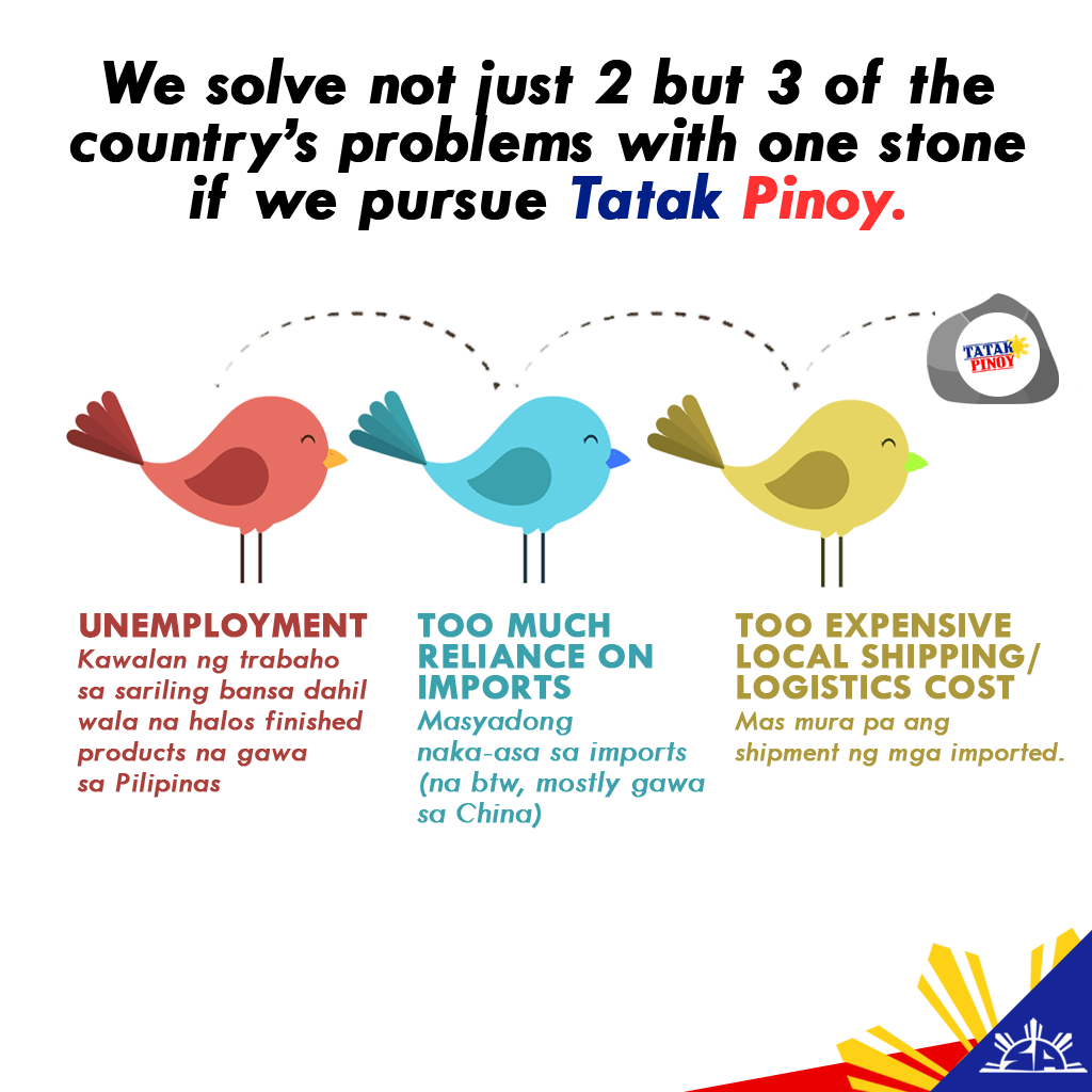 TatakPinoyPH's tweet photo. Sen. Sonny Angara: #TatakPinoy isn’t just about asking us to buy local, but an all-of-government approach for enabling #TeamPhilippines to #MakeMakeMake products and services that compete in terms of cost, quality, diversity and complexity.  #TatakPinoy #TeamPhilippines  2/3 https://t.co/ylFVbK3fCz