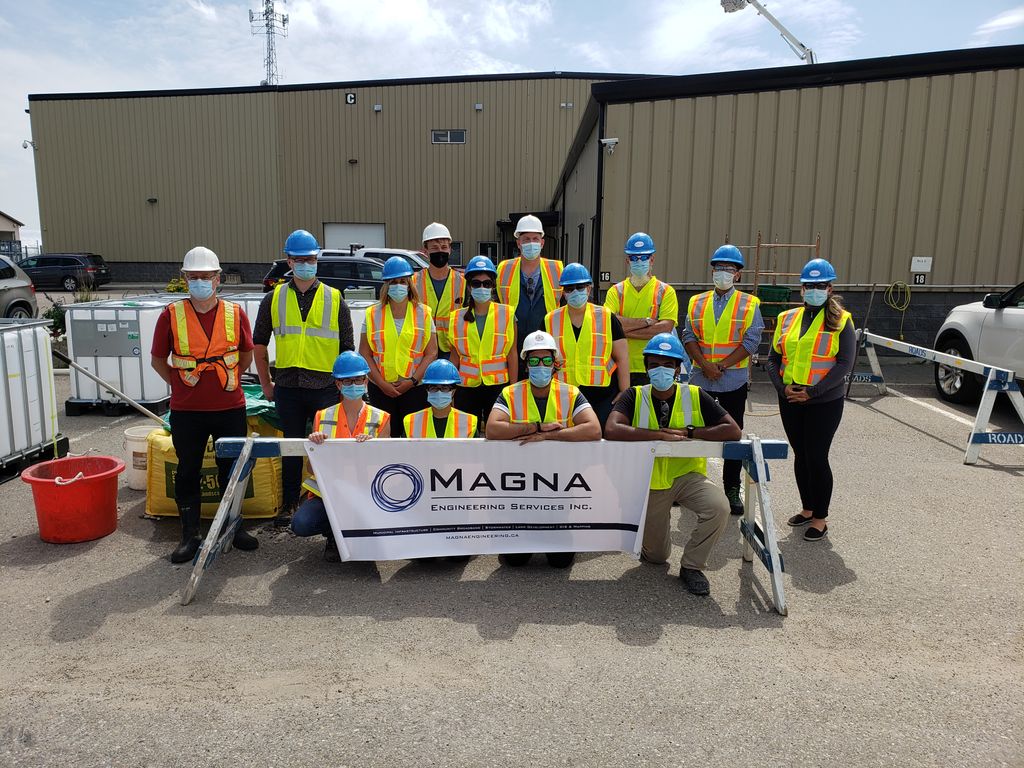 Magna_Eng's tweet photo. We're building a MOP! More specifically, Phase 1 of the #MAGNAOmniProcessor Test Facility. This site will be used to research how #constructedwetlands work in cold climates to process #wastewater while meeting government regulations! #thinkbeyondtoday #greeninfrastructure #WASH https://t.co/2nczwfktRw