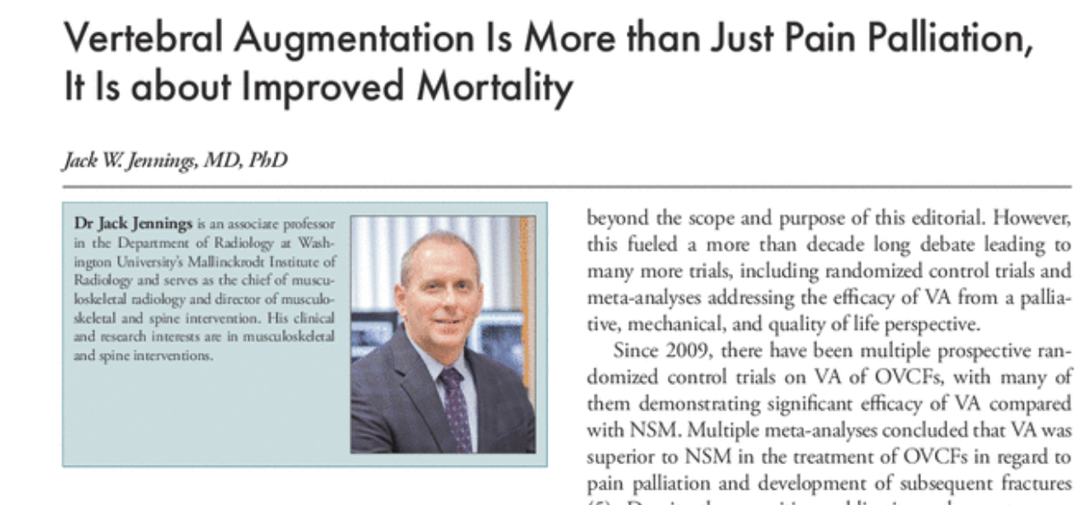 JoshuaAHirsch's tweet image. #CallingAll @SIRspecialists! @TheASNR will be hosting a #webinar analyzing mortality in #VCF #patients. @SNISinfo @The_ASSR past president John Barr will join me 4 this exciting hour. #RegisterNow! 8/29 at 4PM-Q/A 2 follow-all welcome @OsteoporosisNOF us02web.zoom.us/webinar/regist…