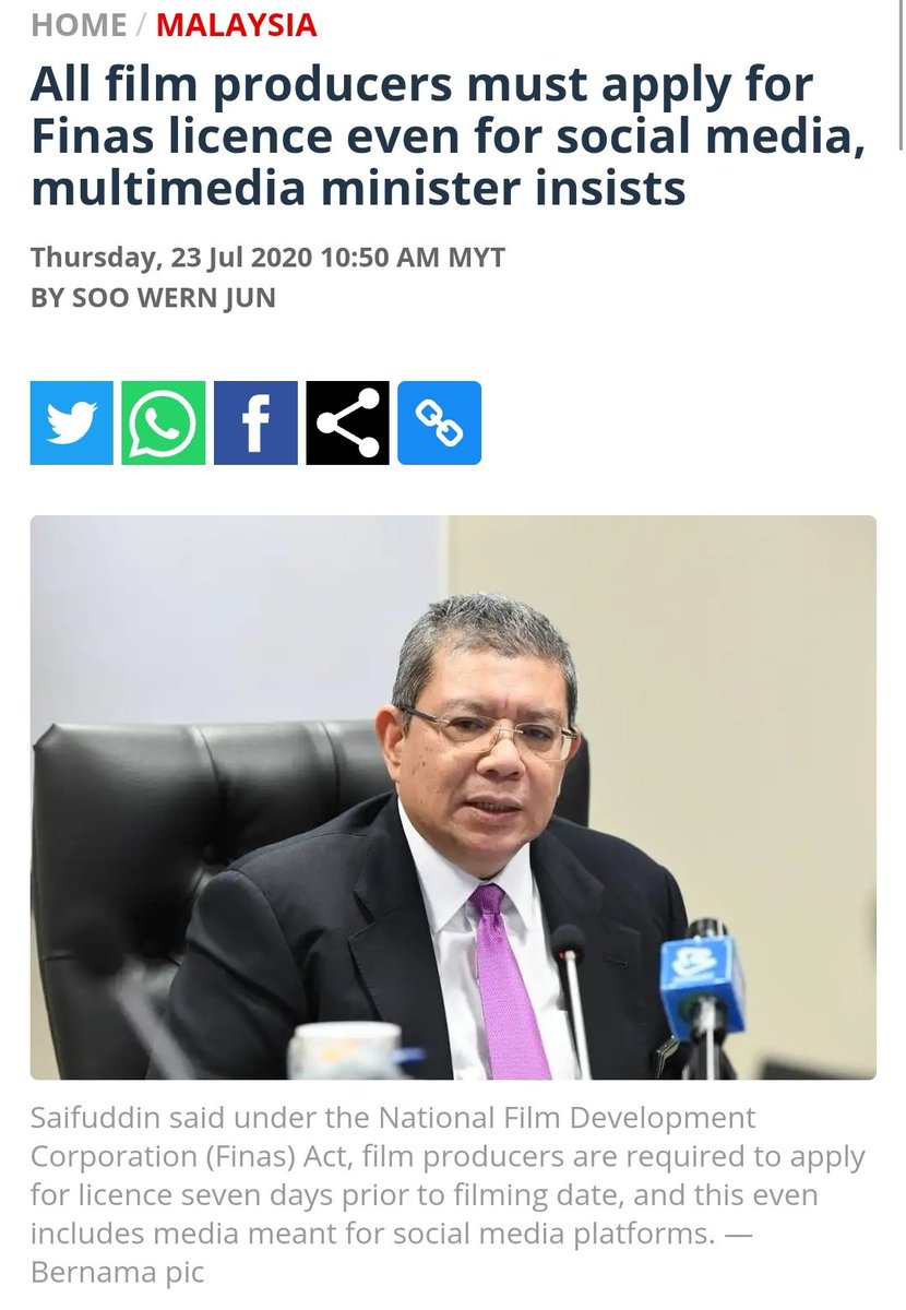 Meletup semua orang pasal nak buat filem kat medsos perlu dapatkan lesen...Kita tolak tepi pasal isu miscommunicated ke tak. Korang perasan tak,kebanyakan discussion tentang ni membawa pasal duit ( lesen mahallah) atau pasal kreativiti..Tapi itu bukan isu utama sebenarnya...