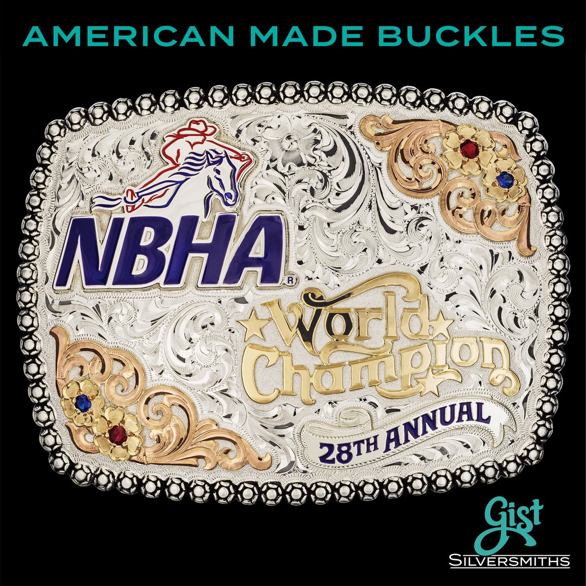 Counting down to see who will be taking home these #NBHA Youth World Championship buckles! #AmericanMade #TrophyBuckles #GistBuckles #barrelracing #barrelhorses <a href="/OfficialNBHA/">Official NBHA</a> @BarrelHorseNews