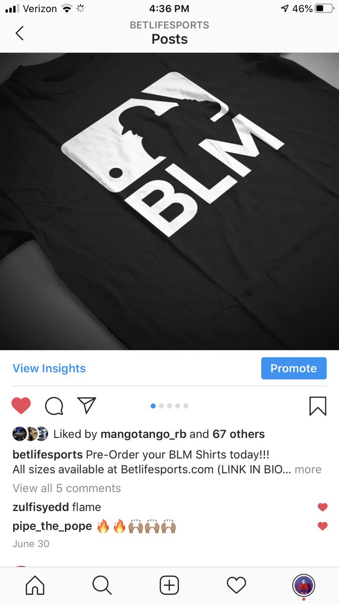 blm mlb logo shirt