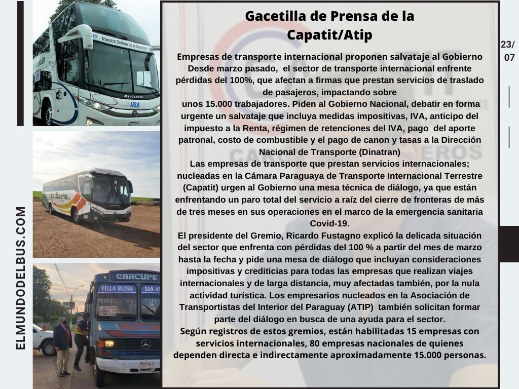 elmundodelbus's tweet photo. Comunicado de Prensa de #CAPATIT y @atipgremio https://t.co/zTOB0qIkSU