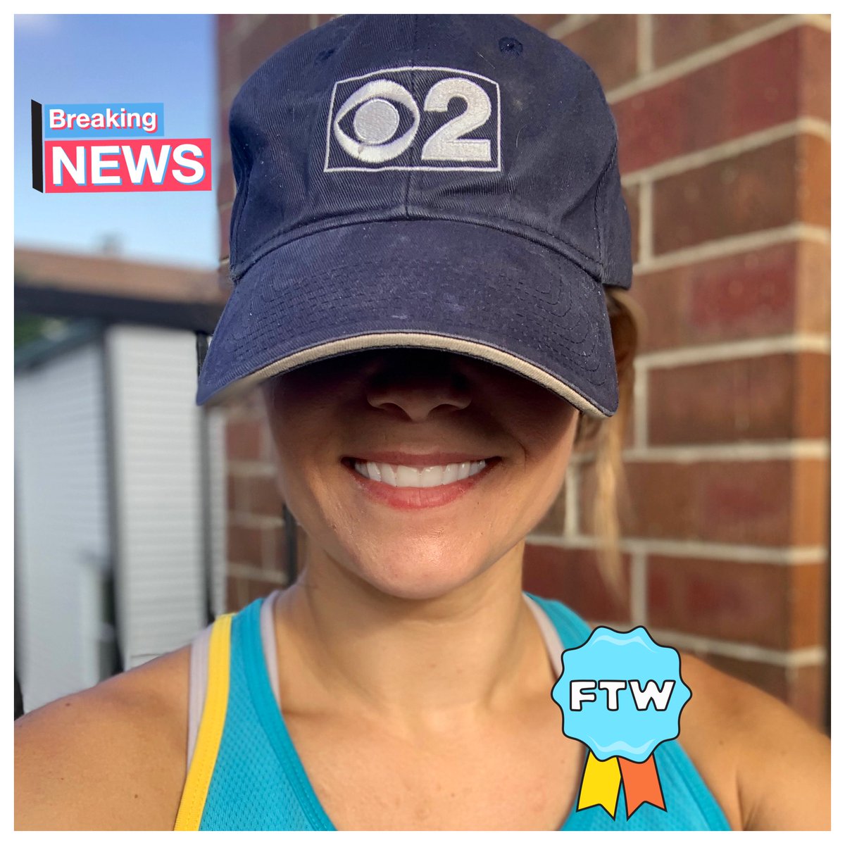 LaurenVictory's tweet photo. Woohoo! 50 miles in the books. Thank you @Nike for motivating me this month through the #MediaMiles challenge. Repping @cbschicago while trying to hide my happy but sweaty face 😁#runchicago #3run2 #runningchicago #chicagorunning #chirunning #run #quarantinefitness #stayhealthy https://t.co/0277QXTPtl