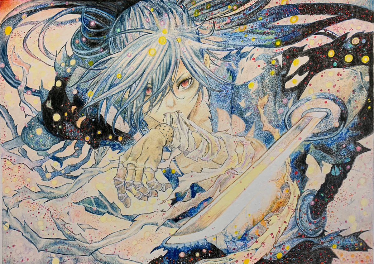 「百鬼丸 描いてみた。 ベストを尽くしました。 気に入って頂けたら RT  お願い」|icoのイラスト