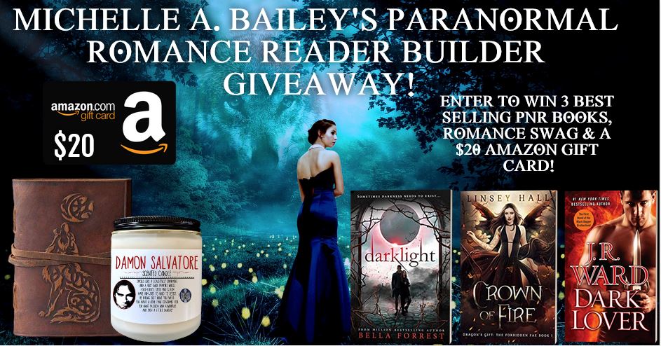 A Damon Salvatore candle and a leather wolf journal ... you had me at Damon! Check out this Giveaway! #giveaway #paranormalromance 
michelle-a-bailey.com/michelle-a-bai…