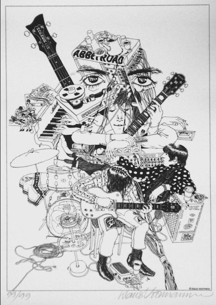 60psyche's tweet image. some try from Klaus Voormann's for the Revolver album of the Beatles 1966
