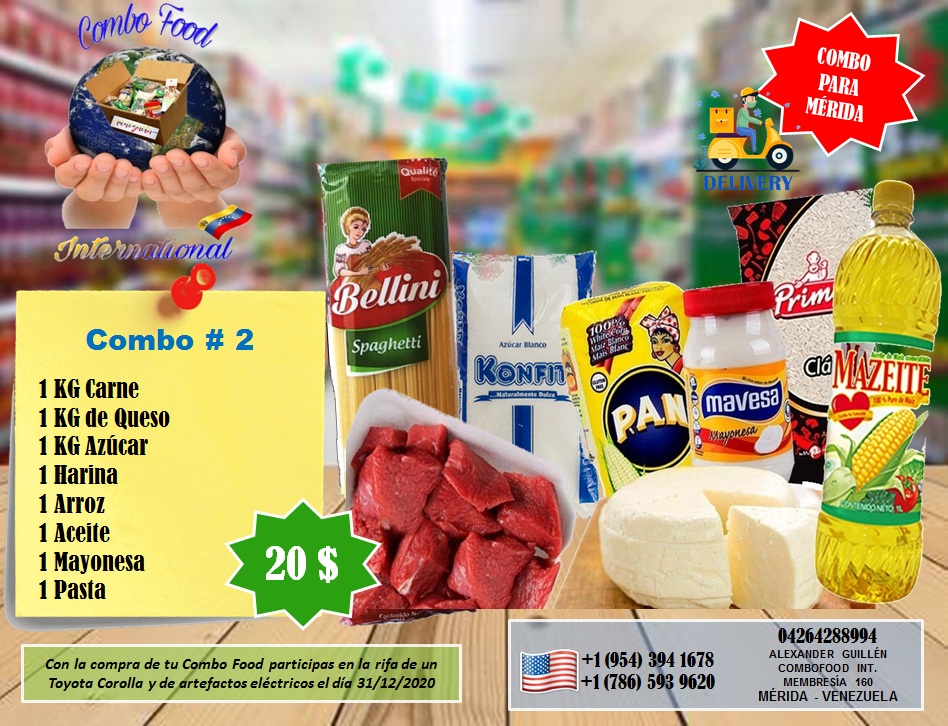 HoyEnMerida's tweet photo. ¡Si estas fuera de Venezuela, sorprende a tus familiares con el mejor combo de alimentos! Tenemos lo que buscas y te lo llevamos a tu casa con responsabilidad y puntualidad. Realiza tu pedido... Solo para la ciudad de Mérida.
#ComboFoodInternacional #ComboFood https://t.co/4Dh5lo8paF
