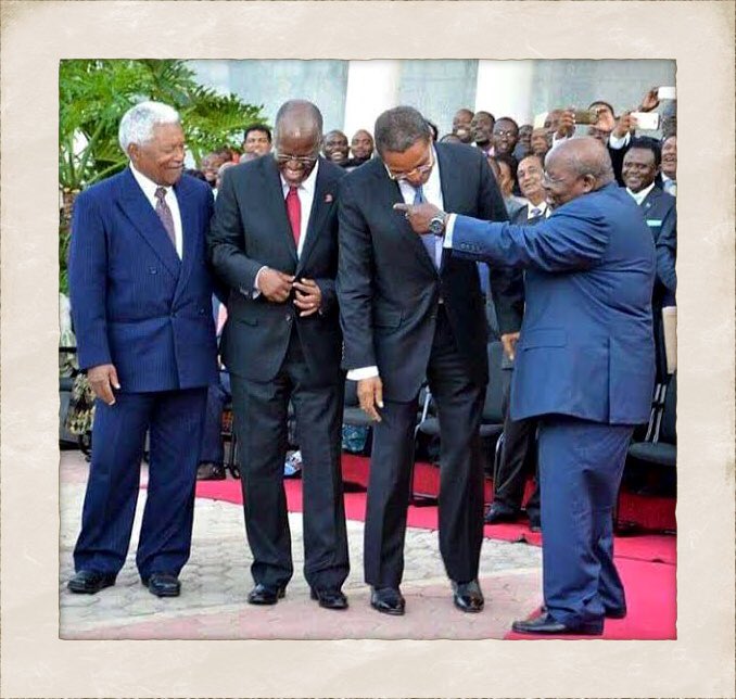 We join H.E. President <a href="/MagufuliJP/">Dr John Magufuli</a> and all the people of the United Republic of #Tanzania in mourning the passing of former President Benjamin William #Mkapa. The late President was a dear friend and supporter of the <a href="/AfDB_Group/">African Development Bank Group</a> and we will miss him immensely. RIP, gentle giant.