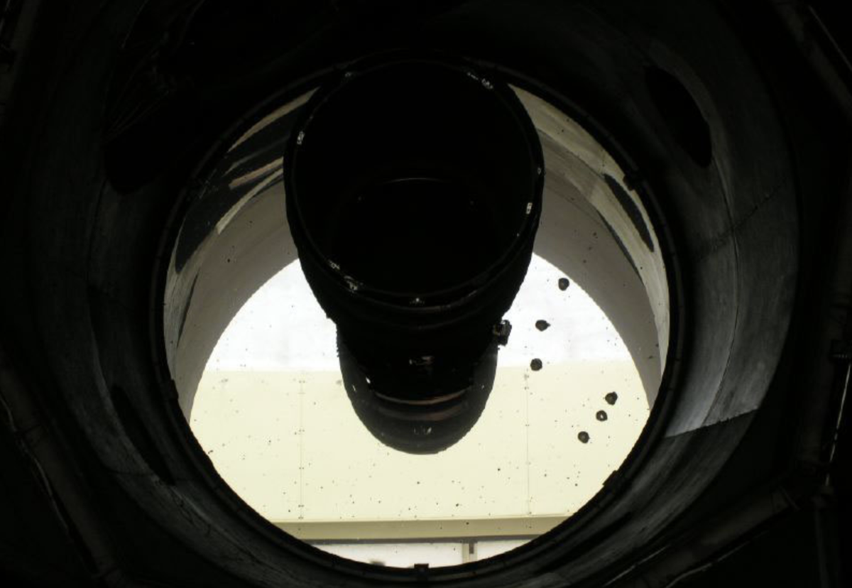 To the contrary, the observatory was able to simply dig the bullets out of the mirror and resume observing the following night with the mirror largely unaffected.The joke was that the 107-inch was now a 106-inch.You can still see the bullet holes in the mirror today.