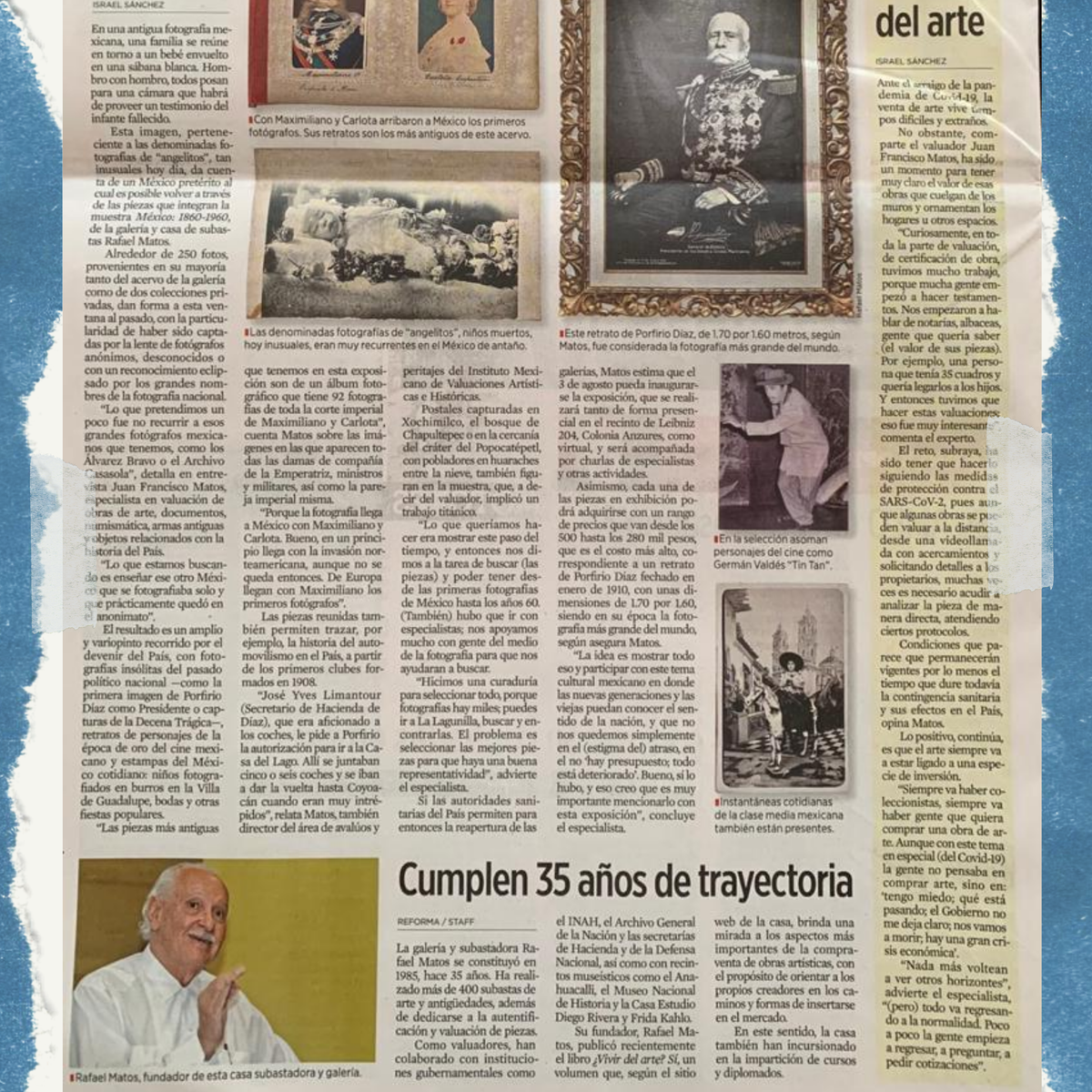 matosgaleria's tweet photo. Hoy el Periódico @Reforma nos dedicó un espacio para hablar de lo que será nuestra próxima Exposición Fotográfica, les compartimos fragmentos del reportaje de Israel Sánchez. ¡Nos vemos pronto! https://t.co/3UACcA9cIm