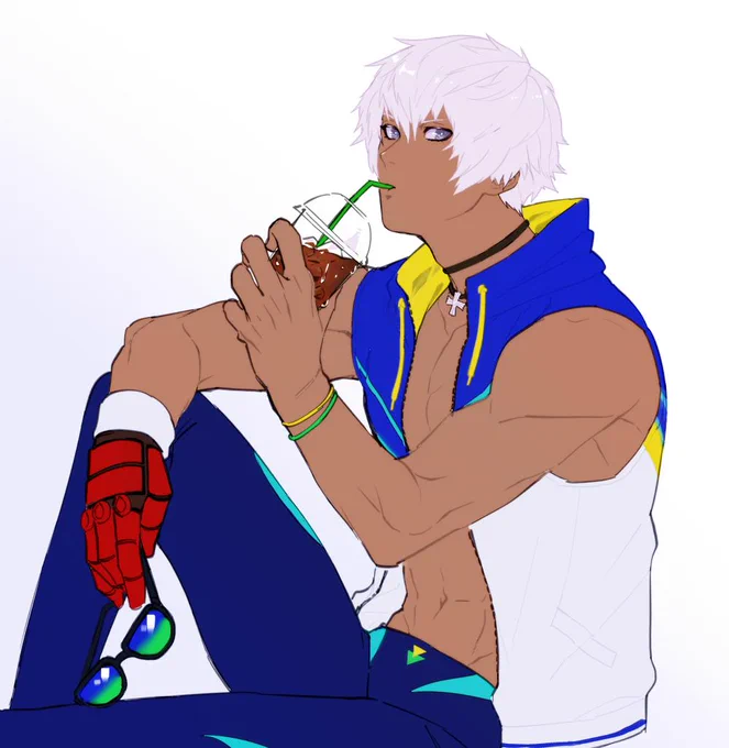 再掲】夏に描いてたやつ。アンヘルとK'とクーラ
#KOF 