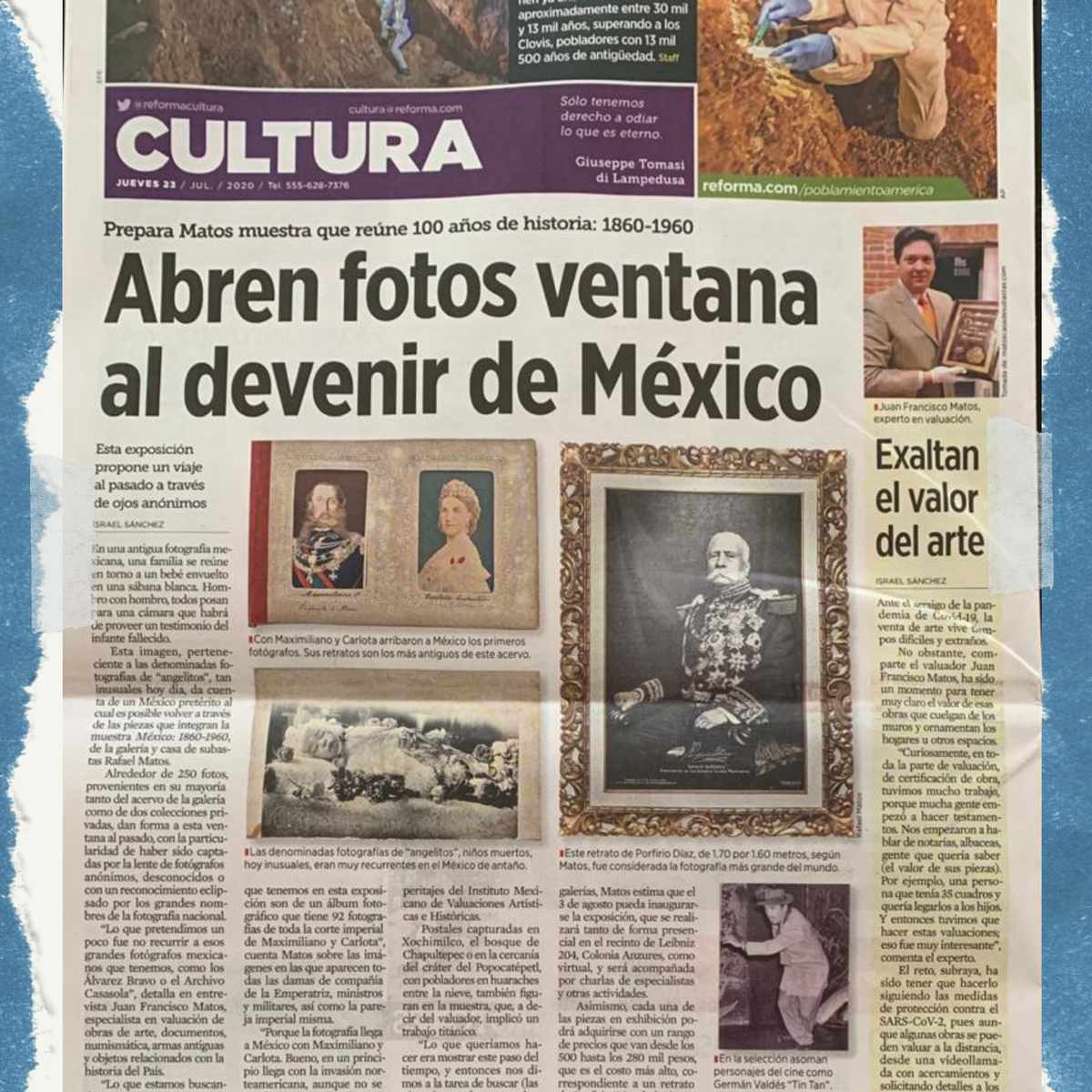 matosgaleria's tweet photo. Hoy el Periódico @Reforma nos dedicó un espacio para hablar de lo que será nuestra próxima Exposición Fotográfica, les compartimos fragmentos del reportaje de Israel Sánchez. ¡Nos vemos pronto! https://t.co/3UACcA9cIm