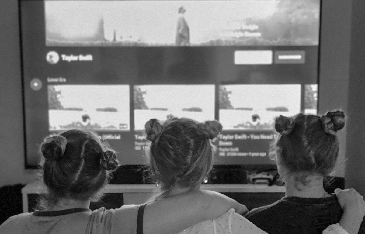 MammaSwiftie's tweet photo. Oh us? We are just over here with the rest of @taylornation13 anxiously awaiting midnight 🕛 #bunsup #Folklore #FolkloreAtMidnight @taylorswift13 we love you!! 🖤🤍🖤🤍 https://t.co/fS1vj7TAP0