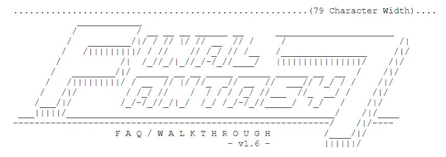 Pour one out for the GameFAQs ASCII artists of yore