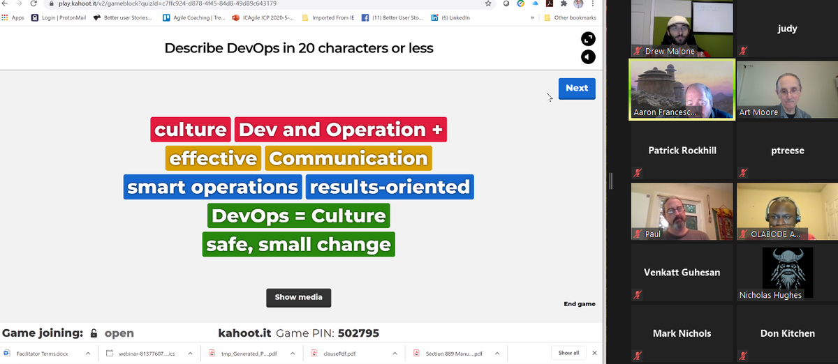 ColumbiaDev's tweet image. Super cool event where we interactively discussed "The Future of DevOps" using kahoot! Many thanks to Art and Aaron (and the usual gang of geeks/wanna-be-comedians)! #DevOps #FutureOfDevops