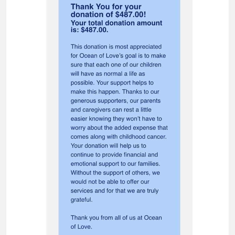 MissC_IHGS's tweet photo. Class of 2020, a donation to @OceanofLove1709 has officially been made in your name. You collected and raised a grand total of $487! We appreciate your hard work and generosity, and know our friends at Ocean of Love will do great things in our community with those funds. 💕 https://t.co/O5yYl2787F