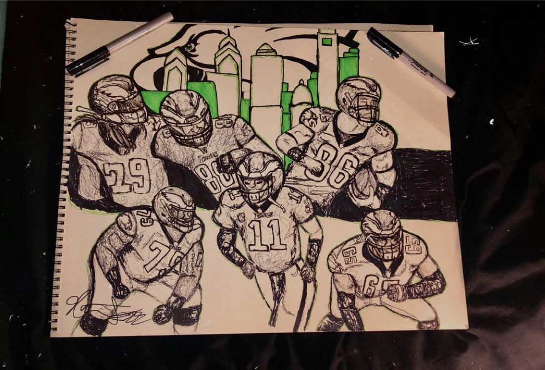 k_stearns's tweet photo. Can you tell I’m excited for football season to start😂 #eagles #philly #football @Eagles https://t.co/xrKkHMUJGj