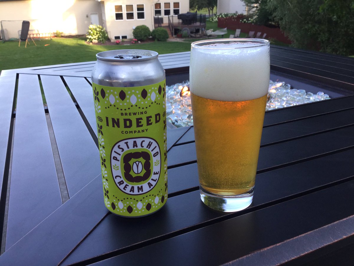 Wow!! 
Pistachio Cream Ale from <a href="/indeedbrewing/">Indeed Brewing Co.</a>.  Very smooth with a very delicious after taste.  I will definitely try this again!

🍺🍺🍺🍺1/8 mugs