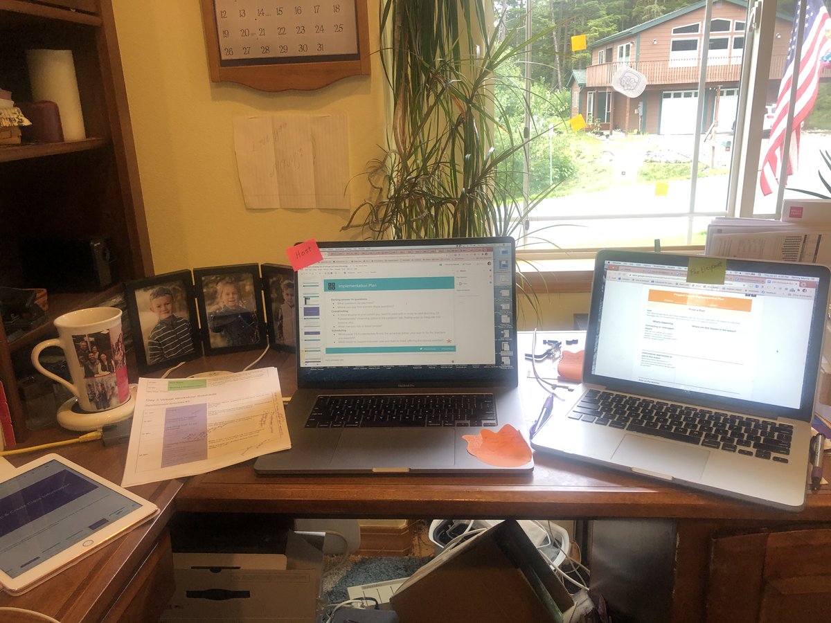 InspiredImpact's tweet photo. @TeachCode Finished co-facilitating Alaska's FIRST Virtual CS Fundamentals Workshop today! What a great team to work with - @cbobo @DrewDigitalSite #MyVirtualSetup Really hoping for some great swag to show off during next week's Virtual CSF Workshop in Alaska! #akedchat #CSforAK https://t.co/RApdxOTkvl
