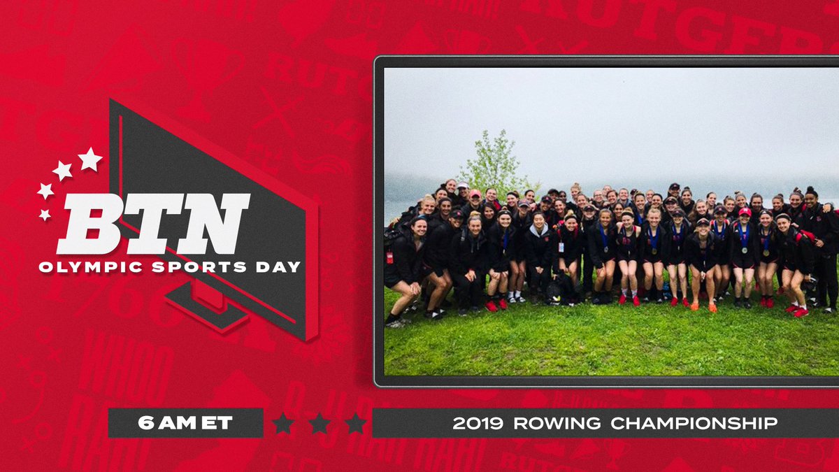 RutgersWRowing's tweet photo. The @BigTenNetwork is airing Olympic Sports Day tomorrow. The 2019 Rowing Championship will air at 6am https://t.co/POQpeVAlsu