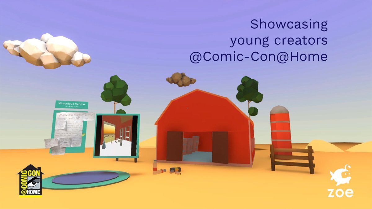 ZoeImmersive's tweet photo. Projects made with Zoe will be featured (some already are) in #SDCCatHome’s FutureTechLive, from students of @SDJALions, @jbayha from the @BayhaGroup and #Downey High School!
https://t.co/hS6R8ep22B
#madewithunity, #FTL2020, #futuretechlive #zoeXR @Comic_Con https://t.co/sL3kTvSnhm