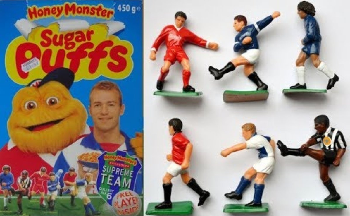 1996 Full Set Of 6 Sugar Puffs Croco Supreme Team Football Figures 
