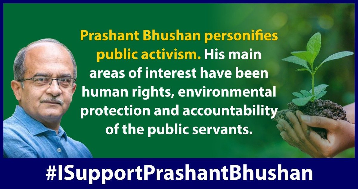First they came for the socialists, and I did not speak out because I was not a socialist.
Then they came for the trade unionists, and I did not speak out because I was not a trade unionist.
Then they came for me and there was no one left to speak for me.
#ISupportPrashantBhushan