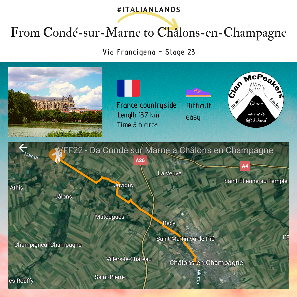 ClanMcPeakers's tweet photo. #ItalianLands #ViaFrancigena #Stage23
From CondΓ©-sur-Marne to ChΓ’lons-en-Champagne, with many parks or gardens to relax before visiting the collegiate Notre Dame-en-Vaux.
#ClanMcPeakers #walking #trekking #MPC2020
@MyPeakChallenge @SamHeughan @RealAlexNorouzi @jordana_brown https://t.co/nZJtwYQKxg