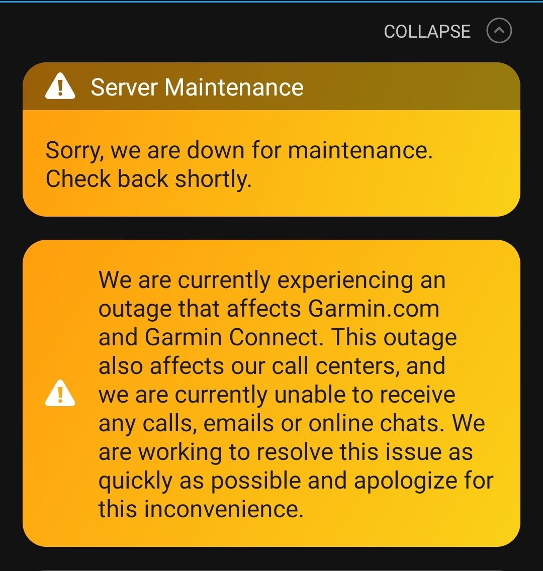 Noooo! The <a href="/Garmin/">Garmin</a> connect app is down! 😭 How can I see my morning run #garminconnect #Garmin #running #runningmap