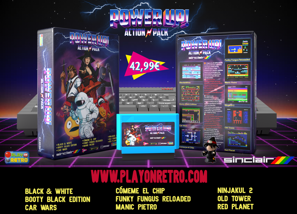 PlayOnRetro's tweet photo. Estas son las ediciones definitivas de nuestros 3 Dandanators :) Y se une al grupo el pack definitivo de @BeykerSoft 25 juegos en BASIC  y CD-audio chiptunero. @RetromaniacMag @Urza2 @_Dandare_  @salvakantero Compra: https://t.co/EiqihzPn1a o https://t.co/GIGDU0wjh9 ¡GRACIAS! https://t.co/wi3tJJw7dU