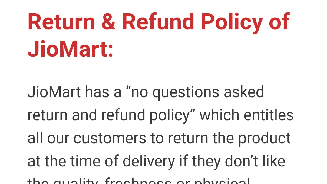 InJiomart's tweet photo. https://t.co/ln0SKfEQ1G
Know more about the refund and return policy of JioMart.
#JioMart
#JioPlatforms #jiomart_support #jiomartcustomercare #Jio #jiomarttwitter #jiomartindia #jiomartsupport #jiomartbuyer #jiomartservices https://t.co/j5EDtPDyXd