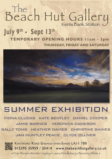 <a href="/PrintmakerJim/">J.Barnes: Printmaker</a> and Jan Huntley Peace are pleased to be part of the Beach Hut Summer Exhibition which runs until 13 September.  Jan says it’s a beautiful little gallery at Kent’s Bank and a really lovely walk from Grange over Sands station along the prom! #GreenDoorArtists