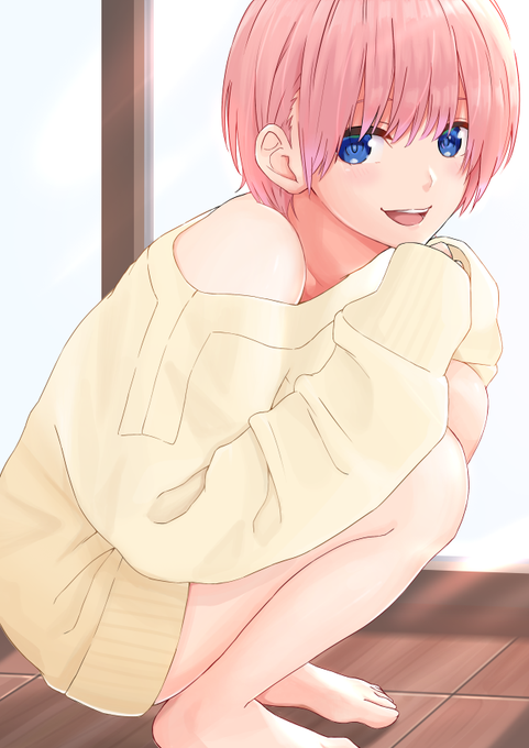 s h i m a 4 6 @ホロクル11th C-38さんがTwitterに投稿した中野一花(五等分の花嫁)のイラスト。