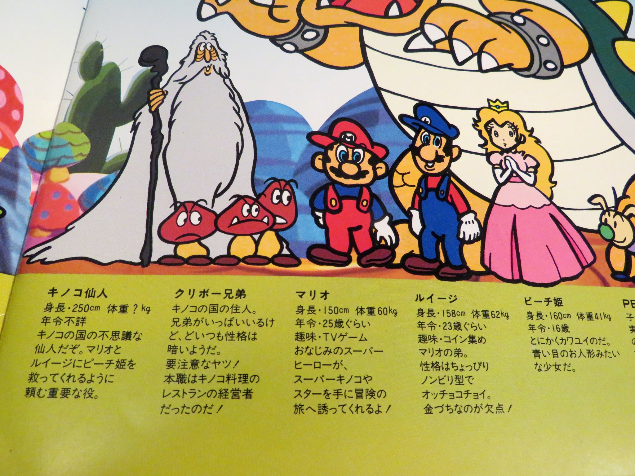 The Ultimate Mario Fan You Ve Been Patient So Here We Go Official Character Bio Info From The 1986 Super Mario Bros Peach Hime Kyushutsu Dai Sakusen Art Book Mario Is 25
