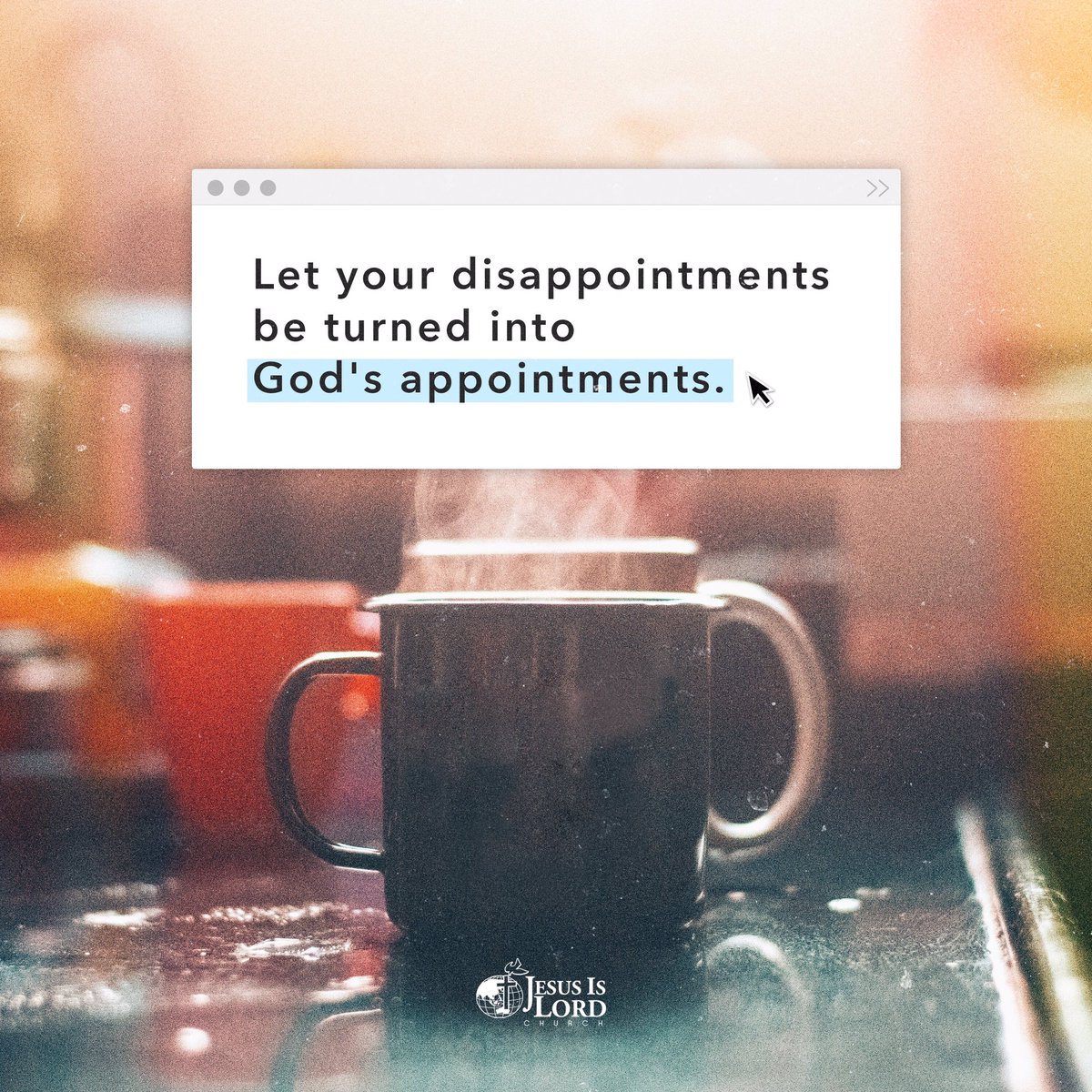 JILWorldwide's tweet photo. God is doing new things in your life. Trust Him.
#iHope #Jesus #JIL #JesusIsLord #JILChurch #JILWorldwide #JILCW2020 #Disappointments #GodsWill #NewThings #TrustHim https://t.co/xKX34gpj7A
