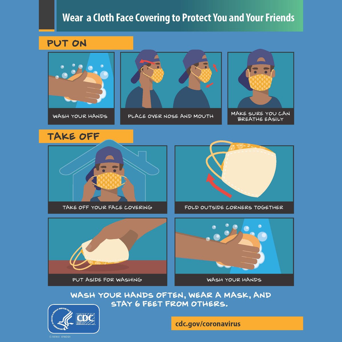 hhsndgov's tweet image. Heading out of the house? Going to work? Running a couple errands around town?

Make sure you bring your mask or cloth face covering and follow these simple steps to use and care for it properly! #InThisTogetherND
