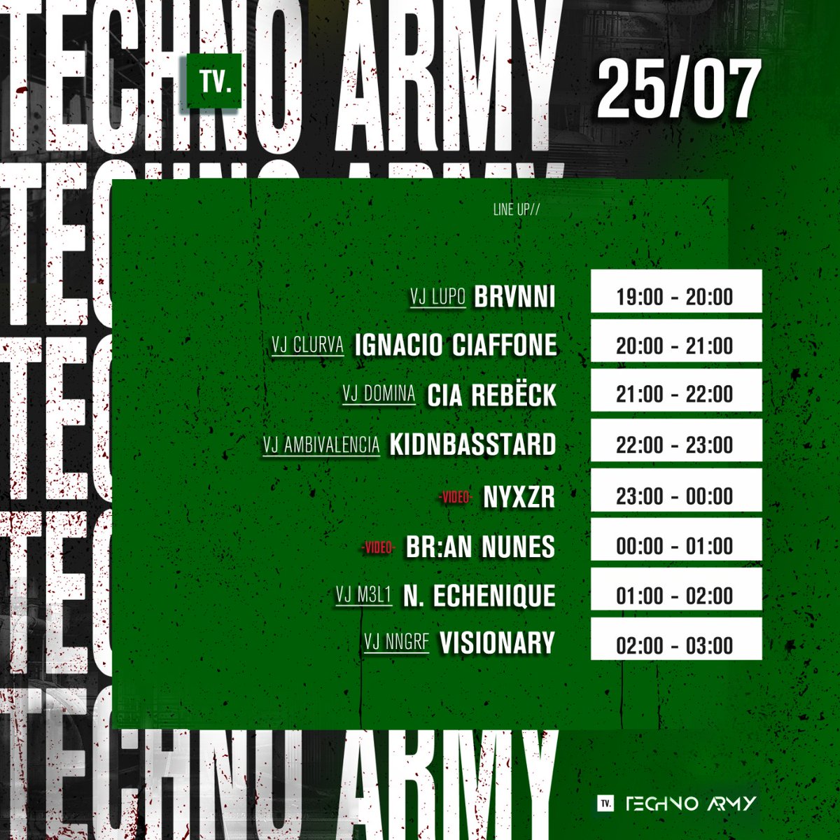 TechnoArmy247's tweet photo. Te esperamos este Sábado!! 💥 https://t.co/u3gs9hRhzs
