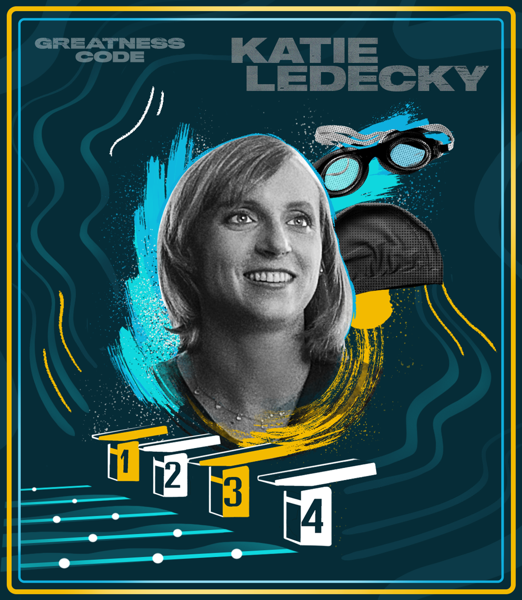 AppleTV's tweet image. As an underdog swimmer who just wanted to make the national team, @KatieLedecky achieved one of history’s most dominant performances. Learn her story in #GreatnessCode on Apple TV+. apple.co/GreatnessCode