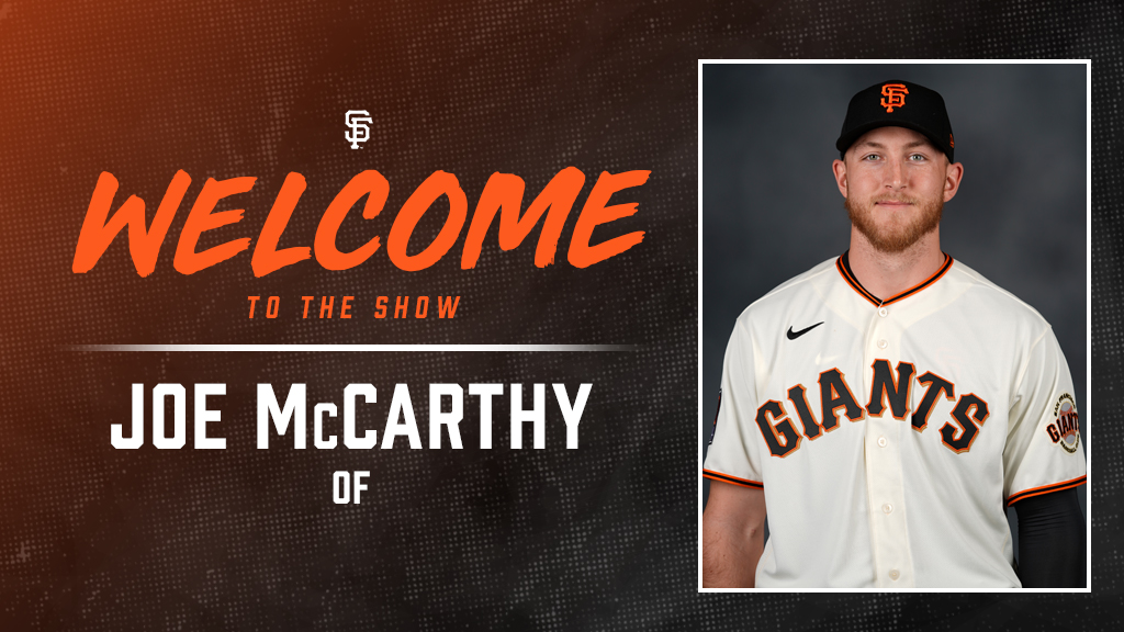 SFGiants's tweet photo. Reply with "👏" to welcome Joe McCarthy to the bigs!
 
@Mojo_JoeJoe31 | #SFGiants https://t.co/rJQSkFUhEG