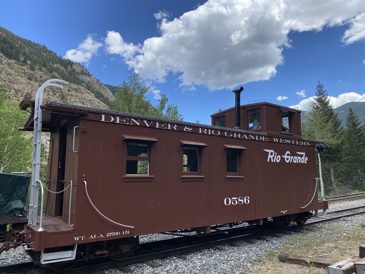 benr75's tweet photo. Today we got a VIP ride courtesy of @wa6rnu (my Dad!) in the newly refurbished Caboose on the #georgetownlooprailroad which he’s spent more than a year working on with other volunteers and experts on. Very proud! https://t.co/U0NqiS8LMe
