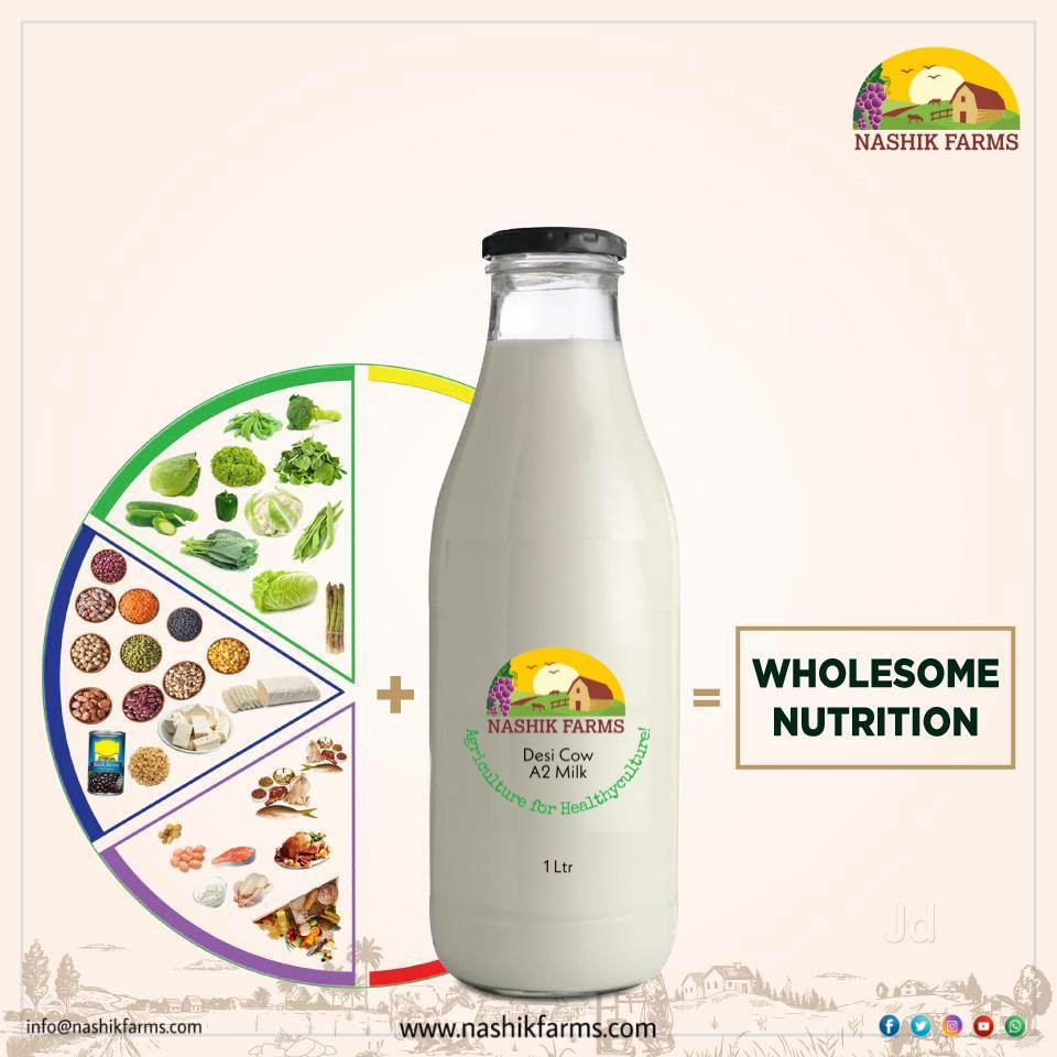 NashikFarms's tweet photo. 🍶Desi Cow A2 Milk is regarded as a complete food because of its rich content of protein, fat, carbohydrates, all known vitamins and various minerals essential for sustaining life and maintaining good health.🥛
.
.
𝐅𝐨𝐥𝐥𝐨𝐰 𝐮𝐬 @nashikfarms
.
.
#nashikfarms #nashik #MILK https://t.co/bXoTAbyJw2