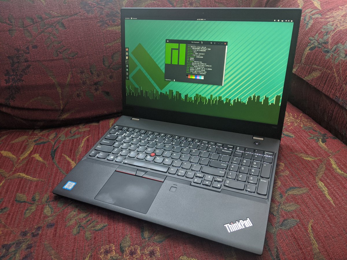 leetNightshade's tweet image. I got a #Thinkpad #T580! It's my "new" #Godot #gamedev workstation. Some info here: instagram.com/p/CDAhpfHH2N5/… TLDR: #Manjaro with LUKS encryption and #btrfs snapshots. i7 cranks up to 4.2Ghz. 32GB RAM. Niice. Can't wait to utilize #USBc docking, ultimate workstation goodness. 😈