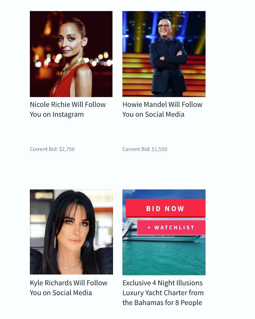 Our charity buzz auctions are now live!! Please bid and support! <a href="/charitybuzz/">Charitybuzz</a>