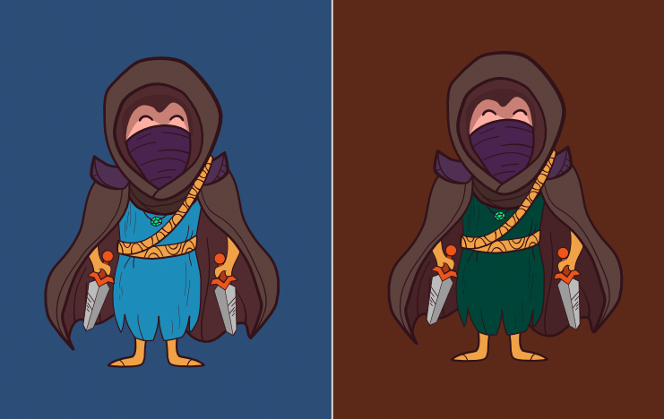 What do you prefer left or right? #animationcharacter #unity #unity2d #madewithspine #Spine2D #womenintech #gamedev #digitalart #characterdesign #character #indiegame #illustration #gameart #wizard #asasin #ninja #games #drawing #characterart #illustrator #affinitydesigner #game