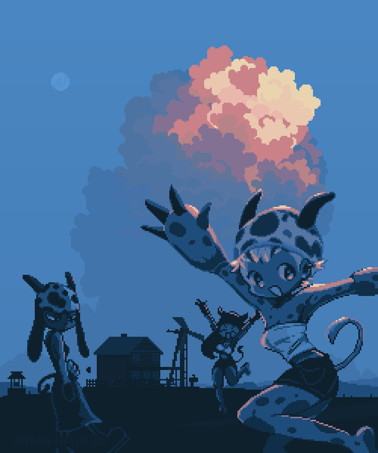 ichigogoooooooo's tweet photo. Tried out the #JustAddCharacter on @theartistjulian's BEAUTIFUL backgrounds :-D 🌄🏔️ SO FUN wanna do more 🧐 https://t.co/vVnyCQOmFS